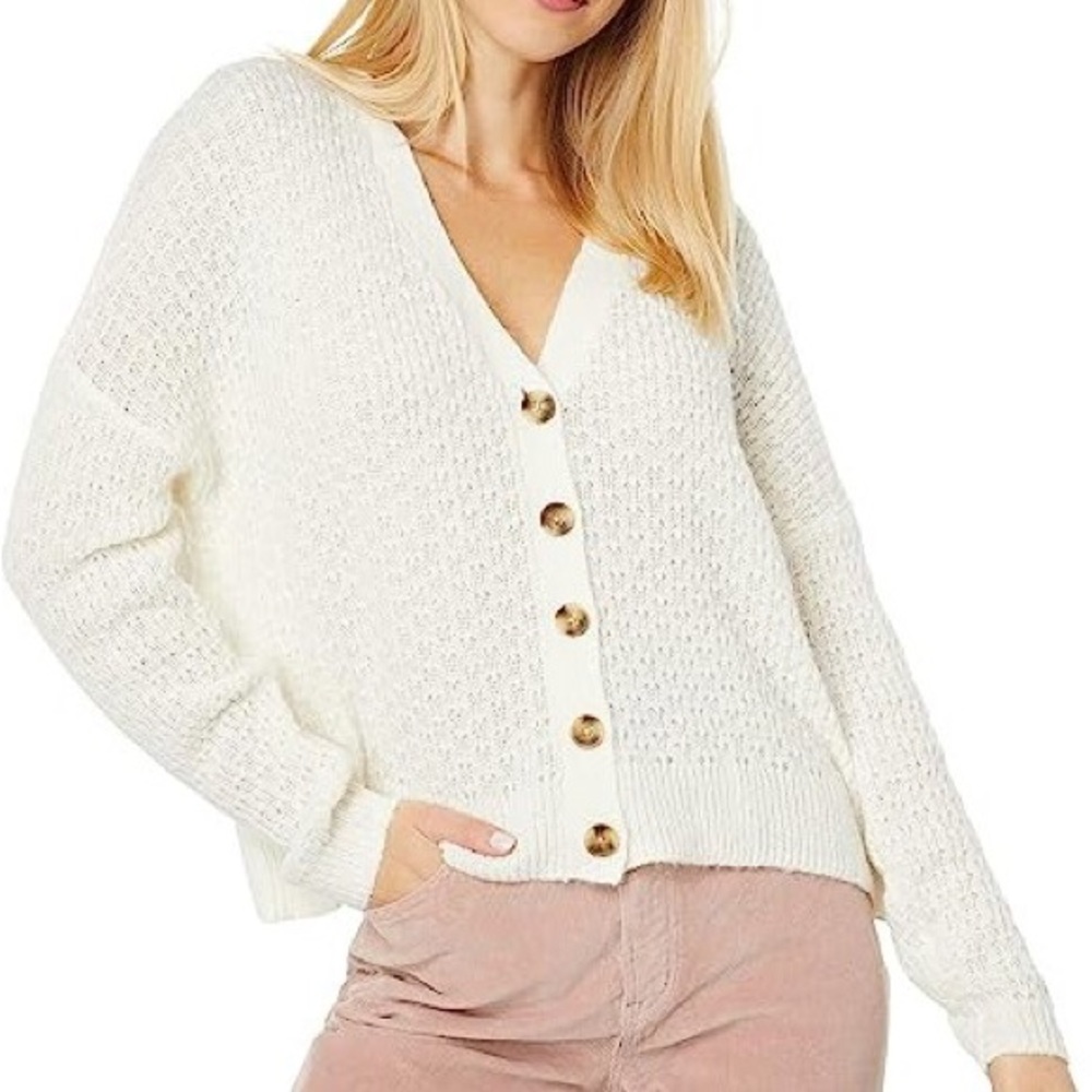 Madewell Mayfair Ivory Cardigan, size L